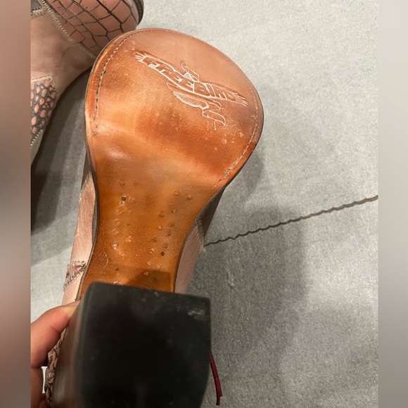 [12]Freebird Patchwork Flower Petal Leather Boots - Picture 5 of 7